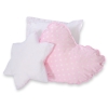 Set 3 Cuscini Rosa Pois Bianchi