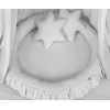 Set: Baldacchino da Appendere + Nido con Balze + Cuscini Grigio