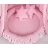 Set: Baldacchino da Appendere + Nido con Balze + Cuscini Rosa per Ragazze