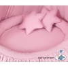 Set: Baldacchino da Appendere + Nido con Balze + Cuscini Rosa per Ragazze