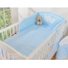 Set Biancheria 2 parti Blu a Strisce Cuori