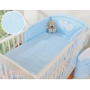 Set Biancheria 2 parti Blu a Strisce Cuori