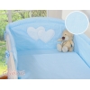 Set Biancheria 2 parti Blu a Strisce Cuori