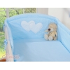 Set Biancheria 2 parti Blu a Strisce Cuori