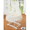Rivestimento culla in vimini prenatal 4 parti con Velo Beige