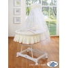 Rivestimento per culla in vimini prenatal con velo 4 parti Beige