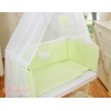 Set Biancheria con Baldacchino 6 parti Verde Cuori