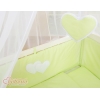 Set Biancheria con Baldacchino 6 parti Verde Cuori
