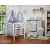 Set Biancheria da Lettino con Baldacchino 7 parti Grigio Cuori