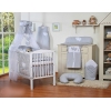 Set Biancheria da Lettino con Baldacchino 7 parti Grigio Cuori