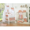 Set Biancheria da Lettino con Zanzariera 7 parti Arancio a Strisce Cuori