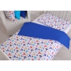 Set Biancheria da Letto 140x200cm 2 parti - Junior Blu Scuro Aereo