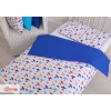 Set Biancheria da Letto 140x200cm 2 parti - Junior Blu Scuro Aereo