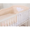 Set Biancheria da Letto 2 parti Beige Pois Bianchi Cuori