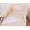 Set Biancheria da Letto 2 parti Beige Pois Bianchi Cuori