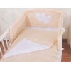 Set Biancheria da Letto 2 parti Beige Pois Bianchi Cuori