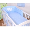 Set Biancheria da Letto 2 parti Blu Pois Bianchi Cuori