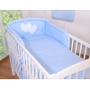 Set Biancheria da Letto 2 parti Blu Pois Bianchi Cuori