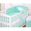 Set Biancheria da Letto 2 parti Menta Cuori
