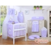 Set Biancheria da Letto con Baldacchino 5 parti Lilla Pois Bianchi Cuori