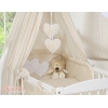 Set Biancheria da Letto con Baldacchino e Paracolpi 11 parti Beige Pois Bianchi