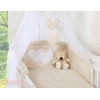 Set Biancheria da Letto con Baldacchino e Paracolpi 11 parti Beige Pois Bianchi