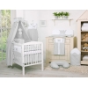 Set Biancheria da Letto con Baldacchino e Paracolpi 11 parti Grigio Little Prince/Princess