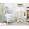 Set Biancheria da Letto con Baldacchino e Paracolpi 11 parti Grigio Little Prince/Princess