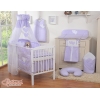 Set Biancheria da Letto con Baldacchino e Paracolpi 11 parti Lilla Cuori