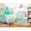 Set Biancheria da Letto con Baldacchino e Paracolpi 11 parti Menta Cuori