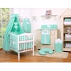 Set Biancheria da Letto con Baldacchino e Paracolpi 11 parti Menta Cuori