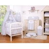 Set Biancheria da Letto con Baldacchino e Paracolpi 11 parti Nero Pois Bianchi Cuori
