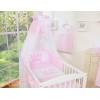 Set Biancheria da Letto con Baldacchino e Paracolpi 11 parti Rosa Little Prince/Princess