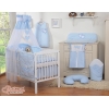 Set Biancheria da Letto con Baldacchino e Sacco Nanna 11 parti Blu Cuori