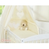Set Biancheria da Letto con Baldacchino e Sacco Nanna 11 parti Creme Cuori