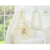 Set Biancheria da Letto con Baldacchino e Sacco Nanna 11 parti Creme Cuori