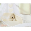 Set Biancheria da Letto con Baldacchino e Sacco Nanna 11 parti Creme Cuori