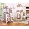 Set Biancheria da Letto con Baldacchino e Sacco Nanna 11 parti Marrone Pois Bianchi Cuori