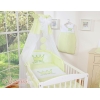 Set Biancheria da Letto con Baldacchino e Sacco Nanna 11 parti Verde Little Prince/Princess
