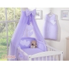 Set Biancheria da Letto con Zanzariera 5 parti Lilla Cuori