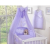 Set Biancheria da Letto con Zanzariera 5 parti Lilla Cuori