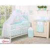 Set Biancheria da Letto con Zanzariera 5 parti Menta Little Prince/Princess