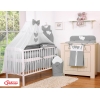 Set Biancheria da Letto con Zanzariera e Paracolpi 11 parti Antracite Cuori
