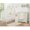 Set Biancheria da Letto con Zanzariera e Paracolpi 11 parti Creme Cuori