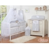 Set Biancheria da Letto con Zanzariera e Paracolpi 11 parti Grigio Cuori