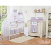 Set Biancheria da Letto con Zanzariera e Paracolpi 11 parti Lilla a Strisce Cuori