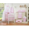Set Biancheria da Letto con Zanzariera e Paracolpi 11 parti Rosa Pois Bianchi Cuori