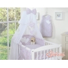 Set Biancheria da Letto con Zanzariera e Sacco Nanna 11 parti Rosa Bluchen Cuori