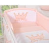 Set Biancheria De Lettino 3 parti Rosa Cipria Little Prince/Princess