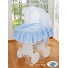 Set Biancheria di Ricambio per Culla in Vimini 4 parti Blu